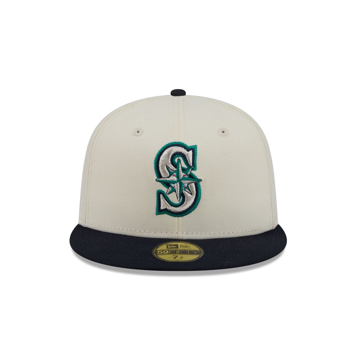 Seattle Mariners Chrome White Basic 59FIFTY Fitted Hat - Image 2