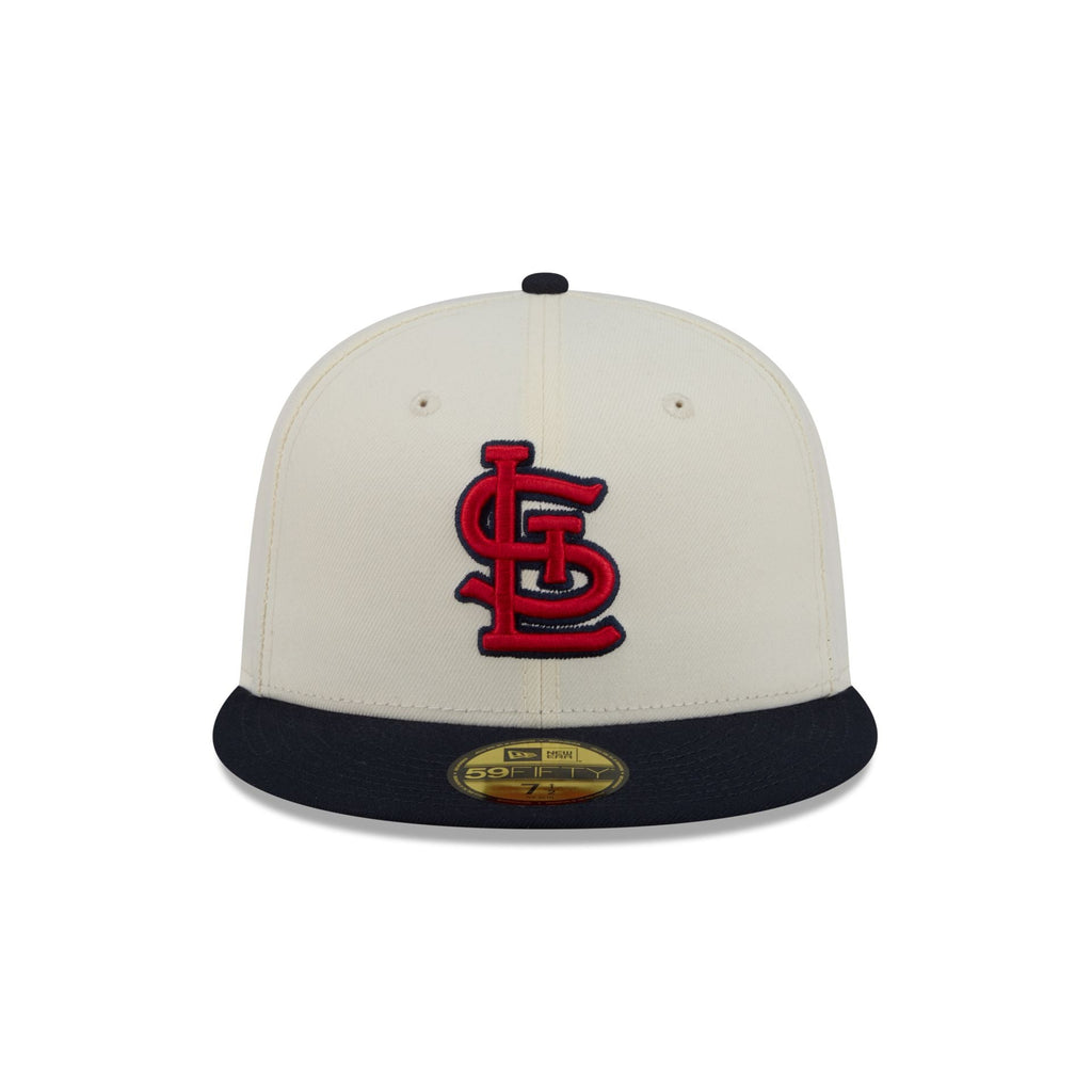 St. Louis Cardinals Chrome White Basic 59FIFTY Fitted Hat - Image 2