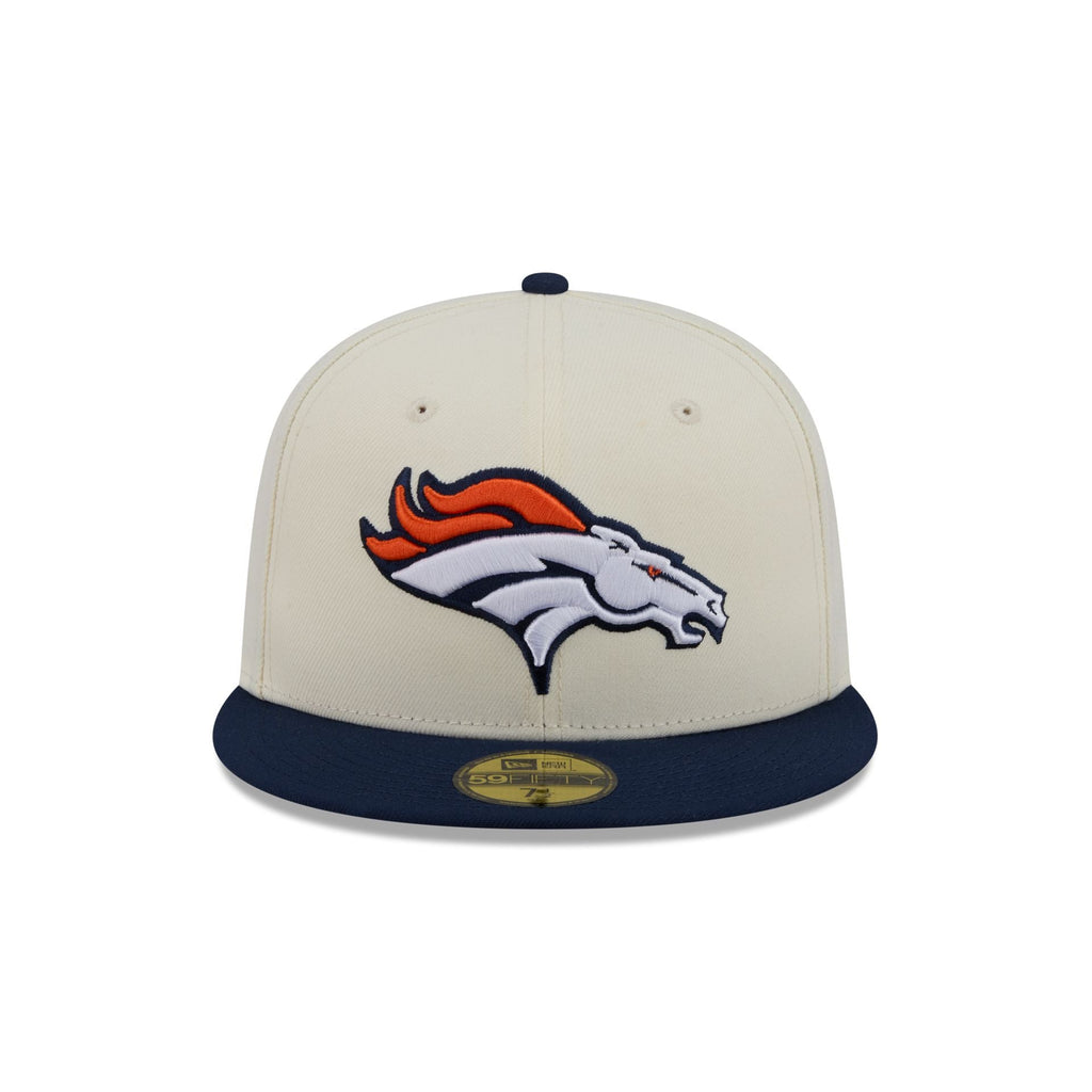 Denver Broncos Chrome White Basic 59FIFTY Fitted Hat - Image 2