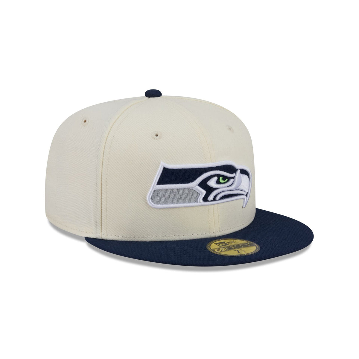 Seattle Seahawks Chrome White Basic 59FIFTY Fitted Hat - Image 3