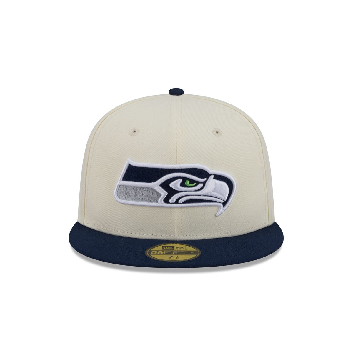 Seattle Seahawks Chrome White Basic 59FIFTY Fitted Hat - Image 2