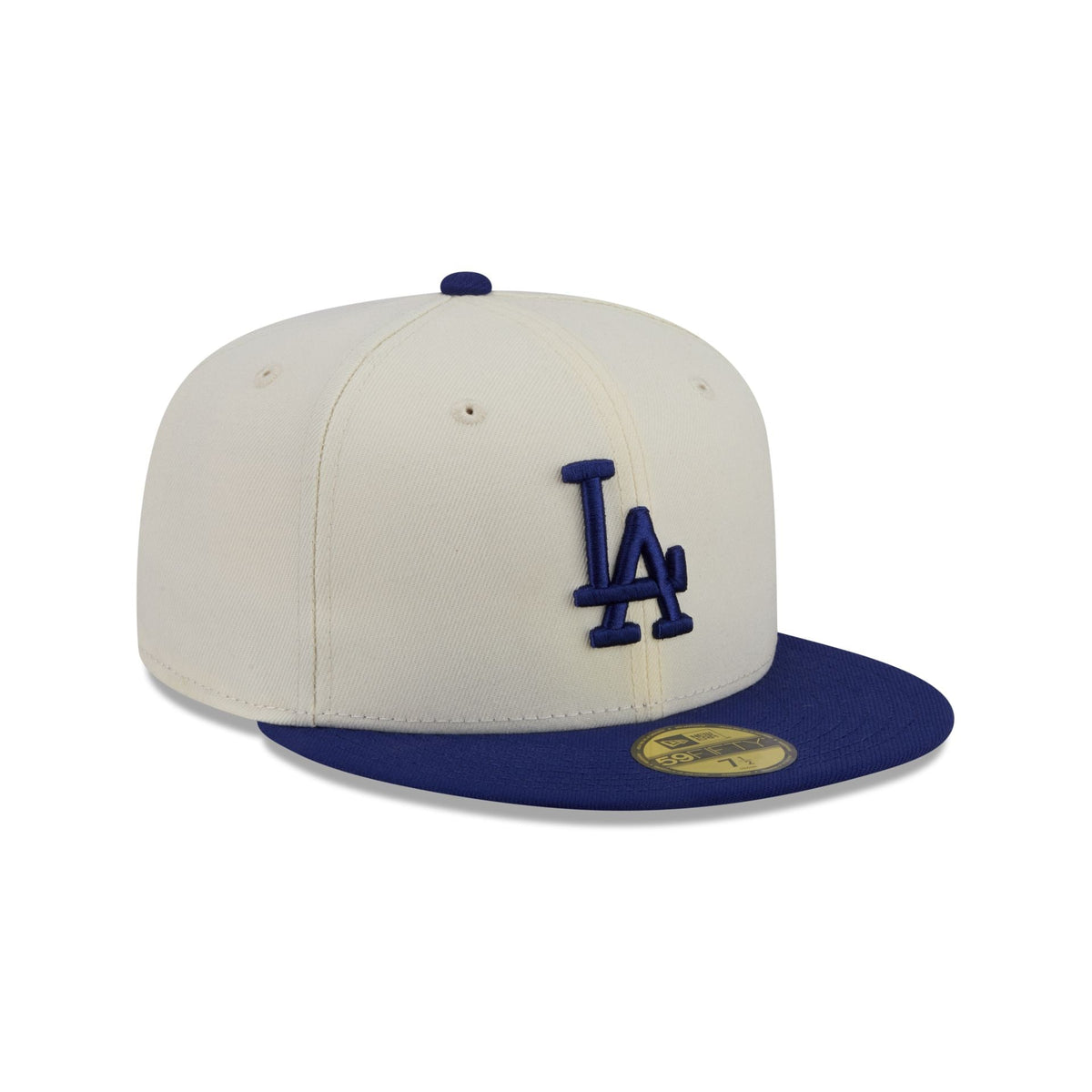 Los Angeles Dodgers Chrome White Basic 59FIFTY Fitted Hat - Image 3