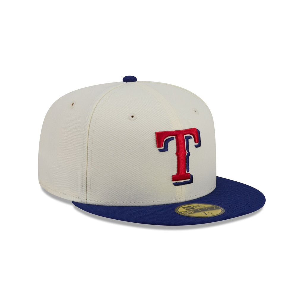 Texas Rangers Chrome White Basic 59FIFTY Fitted Hat - Image 3