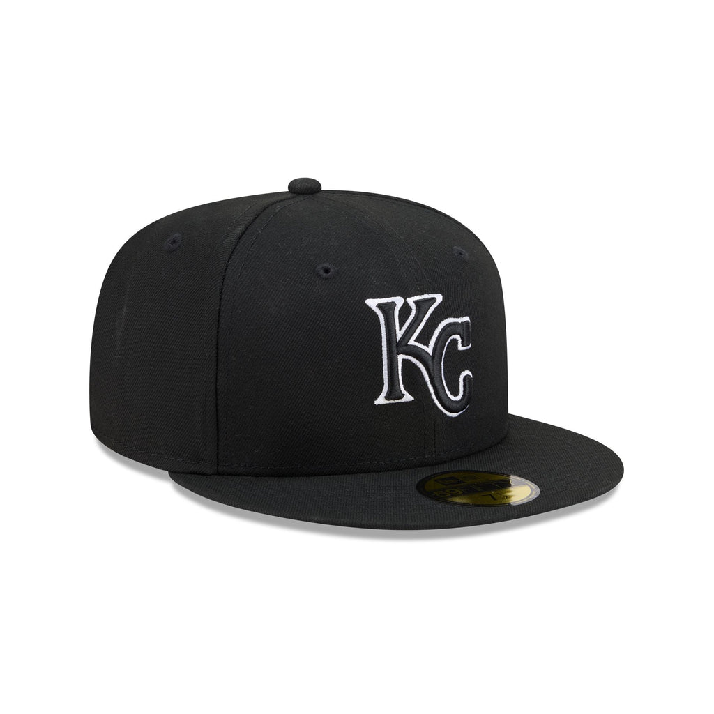 Kansas City Royals Black and White Basic 59FIFTY Fitted Hat - Image 3