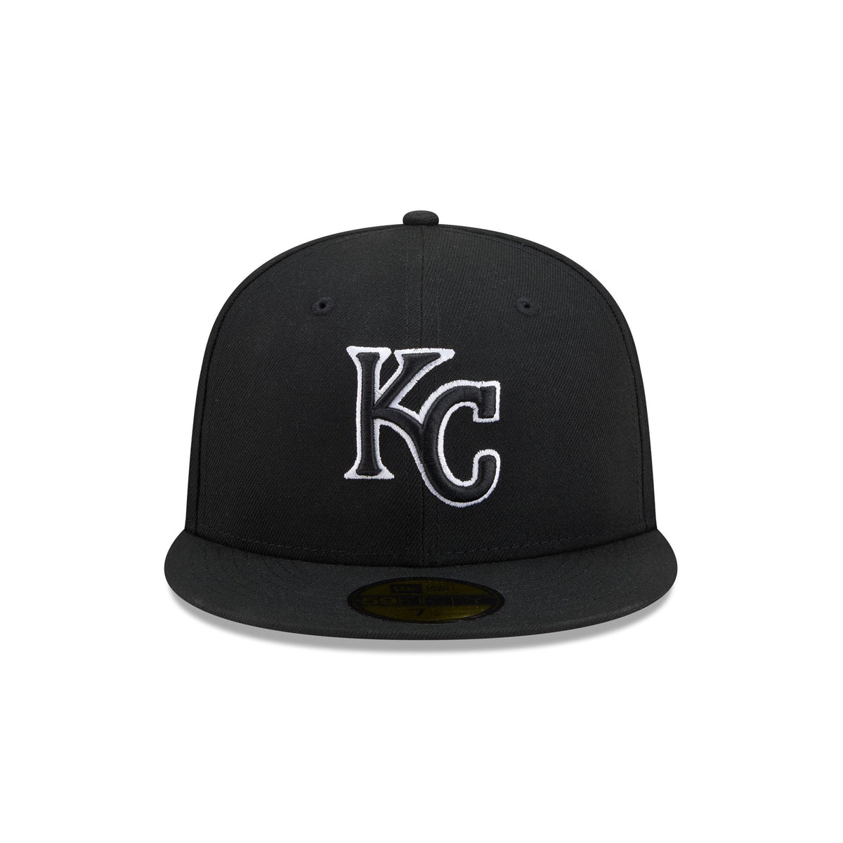 Kansas City Royals Black and White Basic 59FIFTY Fitted Hat - Image 2