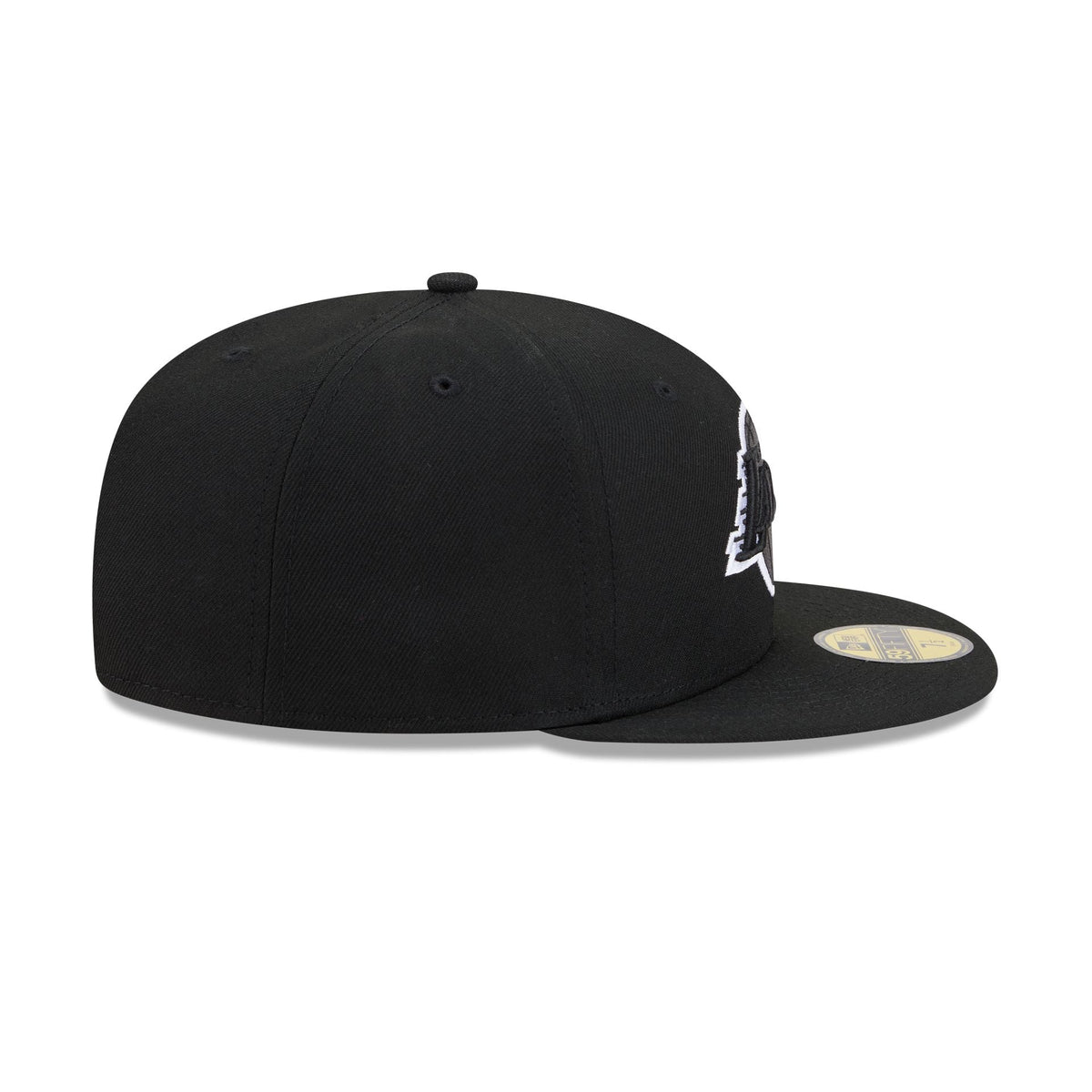 Los Angeles Lakers Black and White Basic 59FIFTY Fitted Hat - Image 5