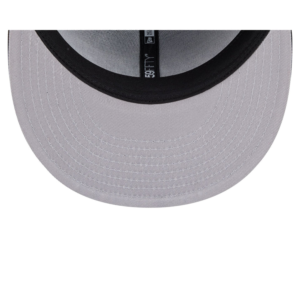 Los Angeles Lakers Black and White Basic 59FIFTY Fitted Hat - Image 7