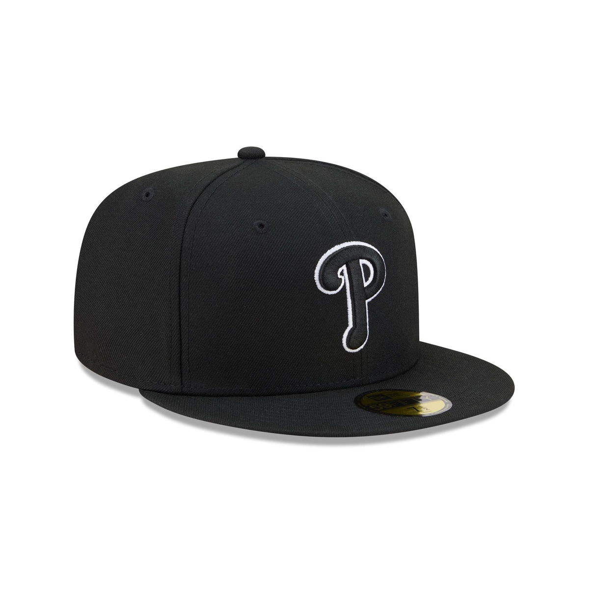 Philadelphia Phillies Black and White Basic 59FIFTY Fitted Hat - Image 3