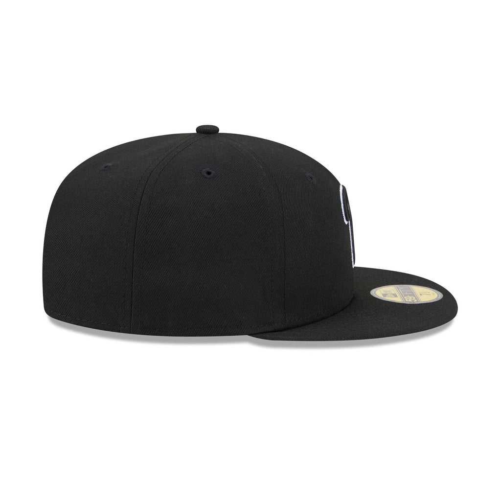 Philadelphia Phillies Black and White Basic 59FIFTY Fitted Hat - Image 5