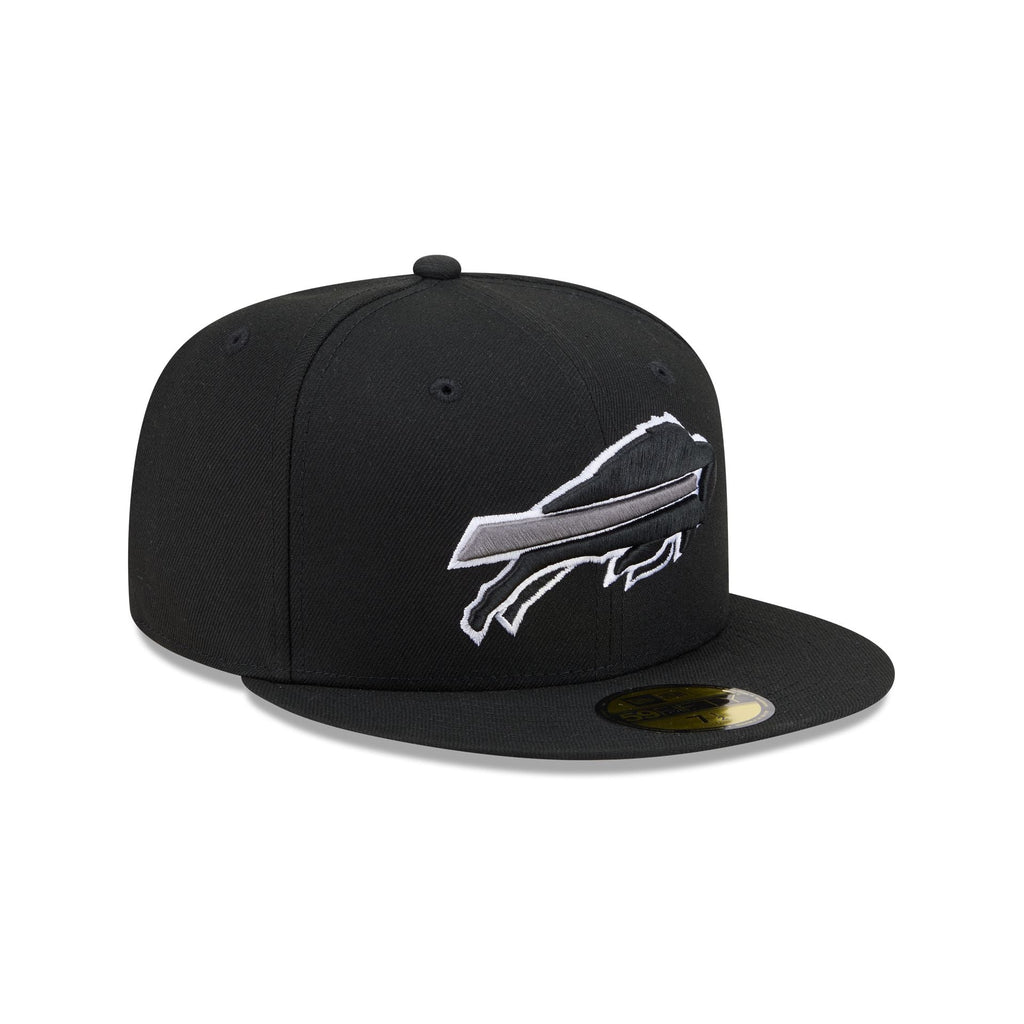 Buffalo Bills Black and White Basic 59FIFTY Fitted Hat - Image 3