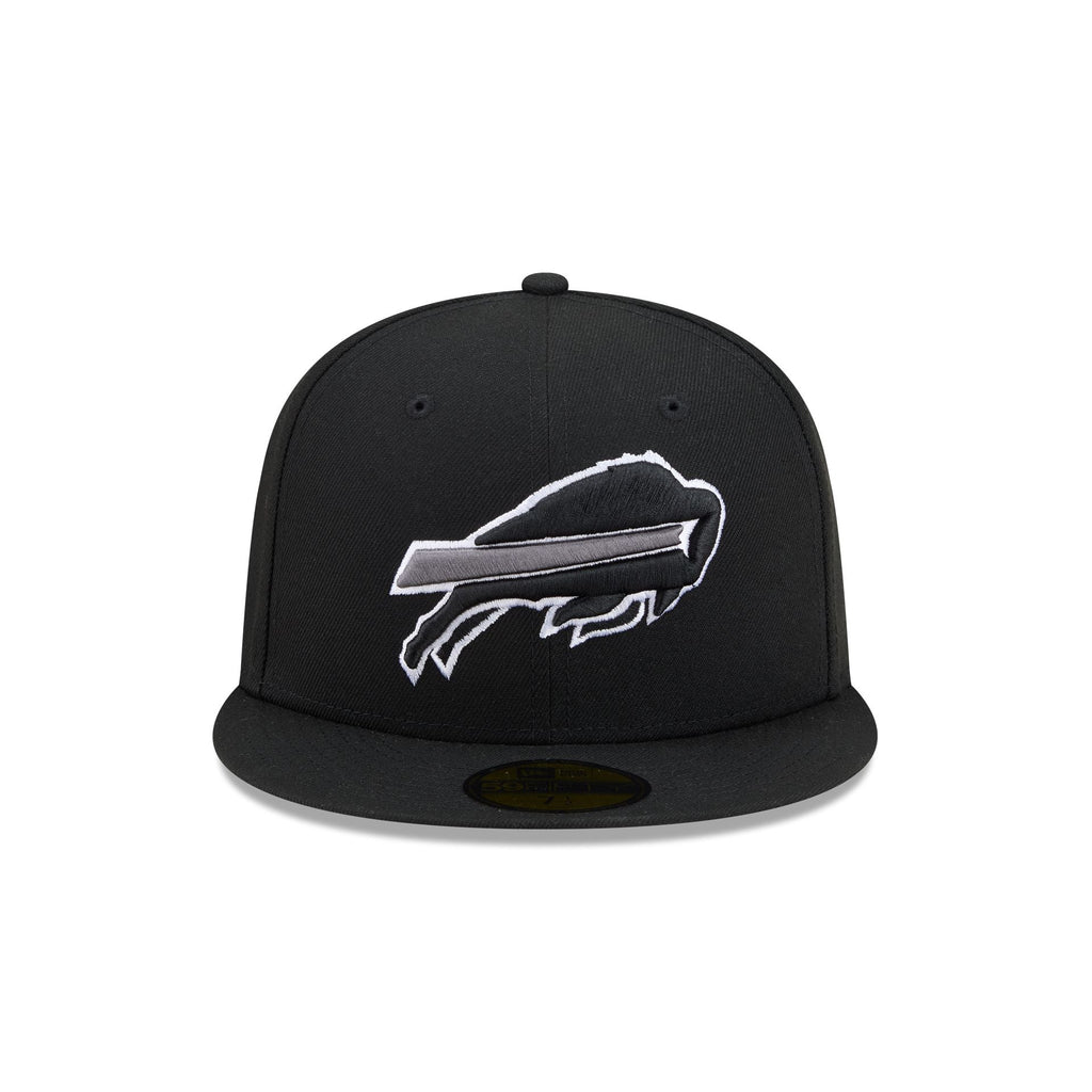 Buffalo Bills Black and White Basic 59FIFTY Fitted Hat - Image 2