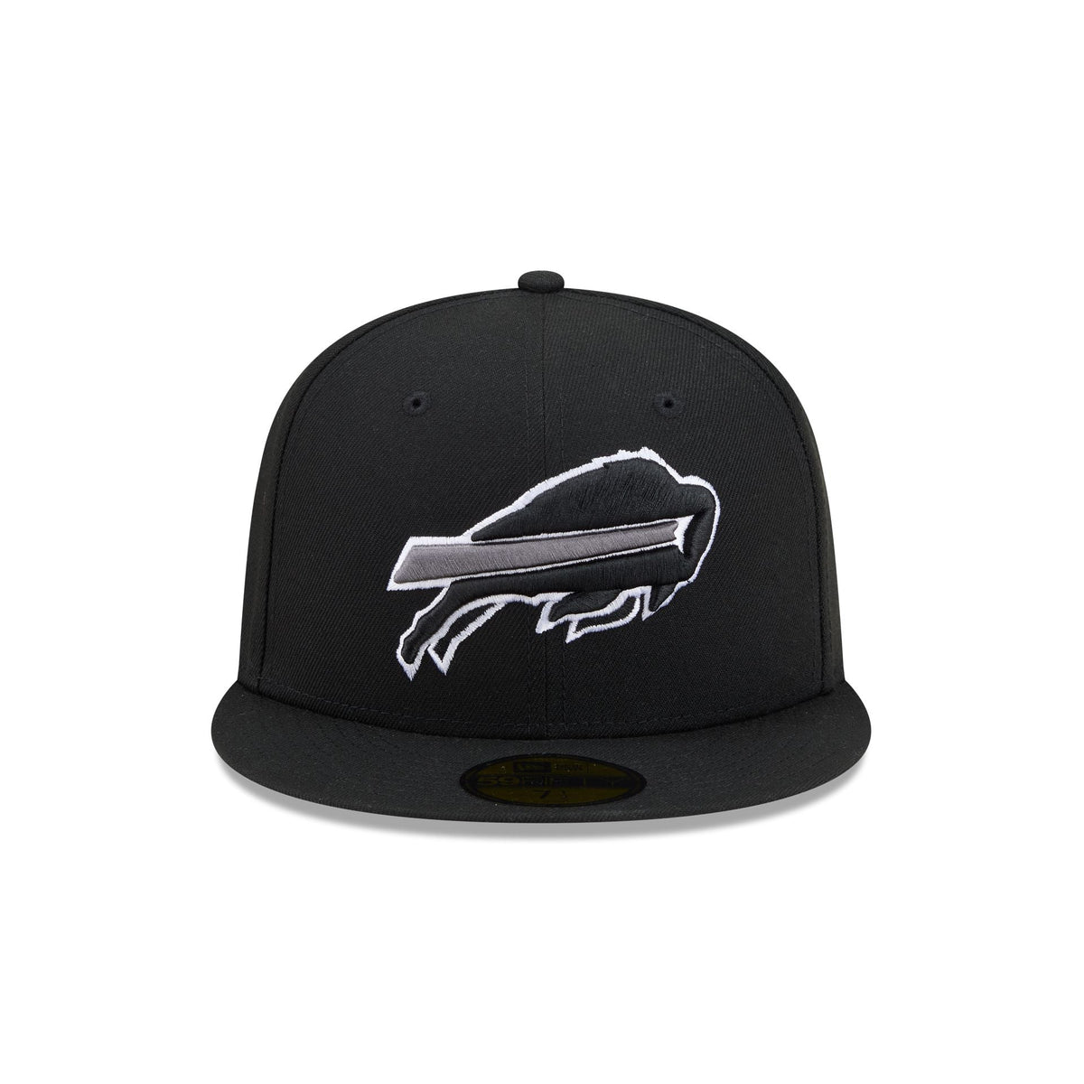 Buffalo Bills Black and White Basic 59FIFTY Fitted Hat - Image 2