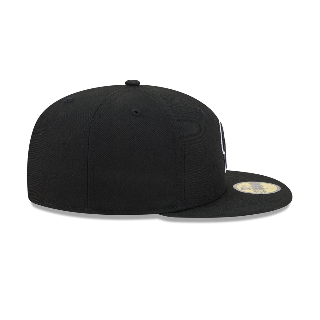 Colorado Rockies Black and White Basic 59FIFTY Fitted Hat - Image 5