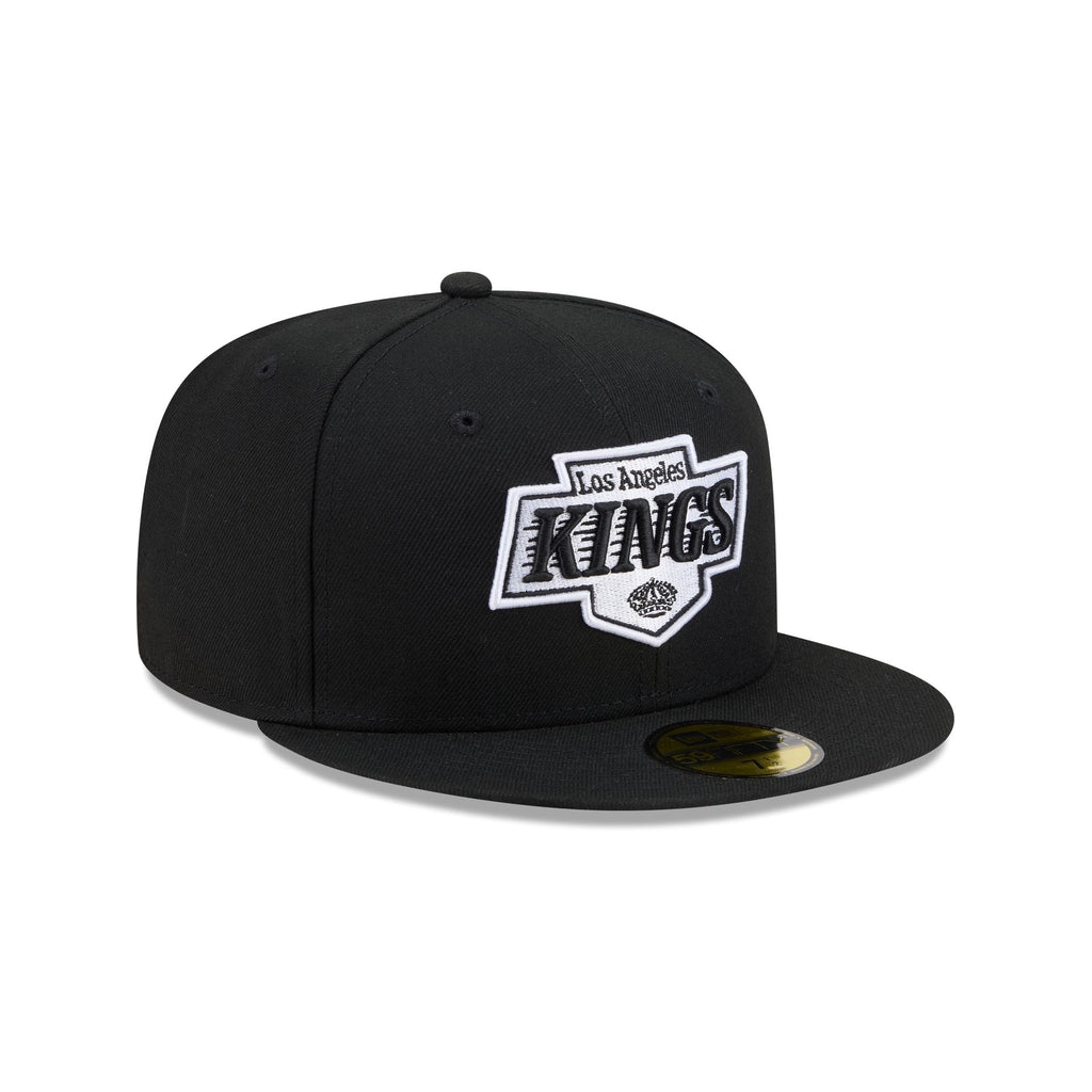 Los Angeles Kings Black and White Basic 59FIFTY Fitted Hat - Image 3