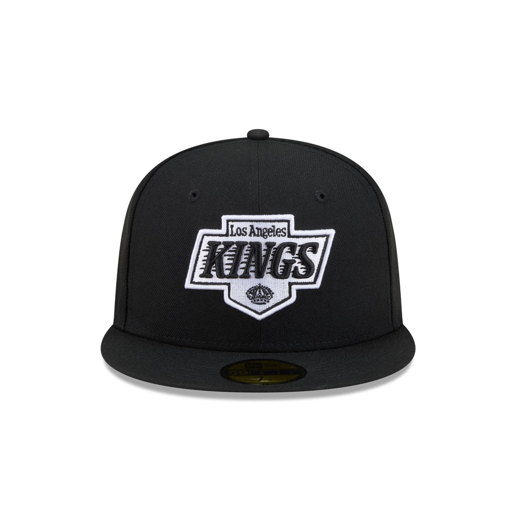 Los Angeles Kings Black and White Basic 59FIFTY Fitted Hat - Image 2