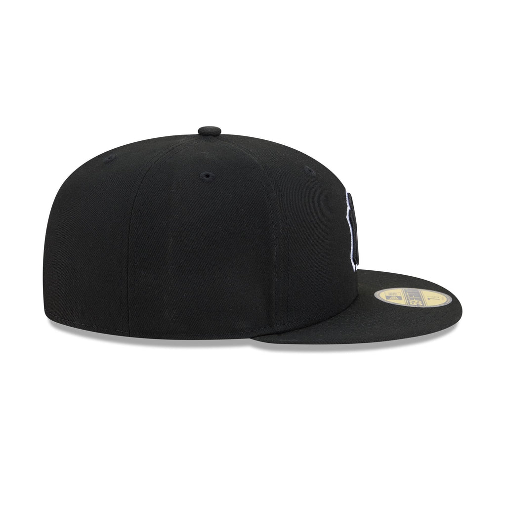 New York Yankees Black and White Basic 59FIFTY Fitted Hat - Image 5