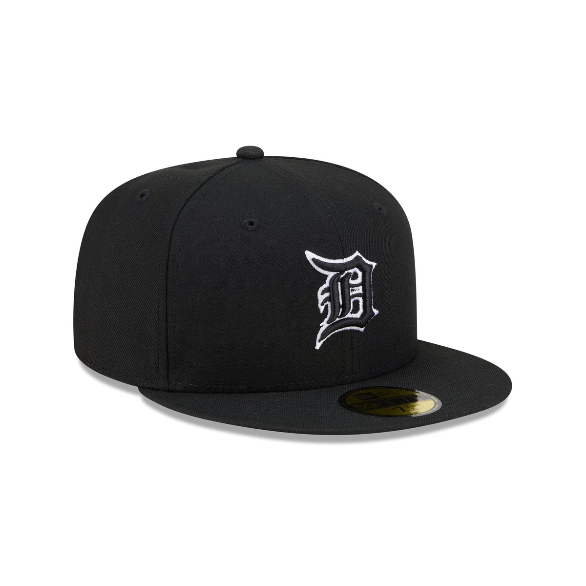 Detroit Tigers Black and White Basic 59FIFTY Fitted Hat - Image 3