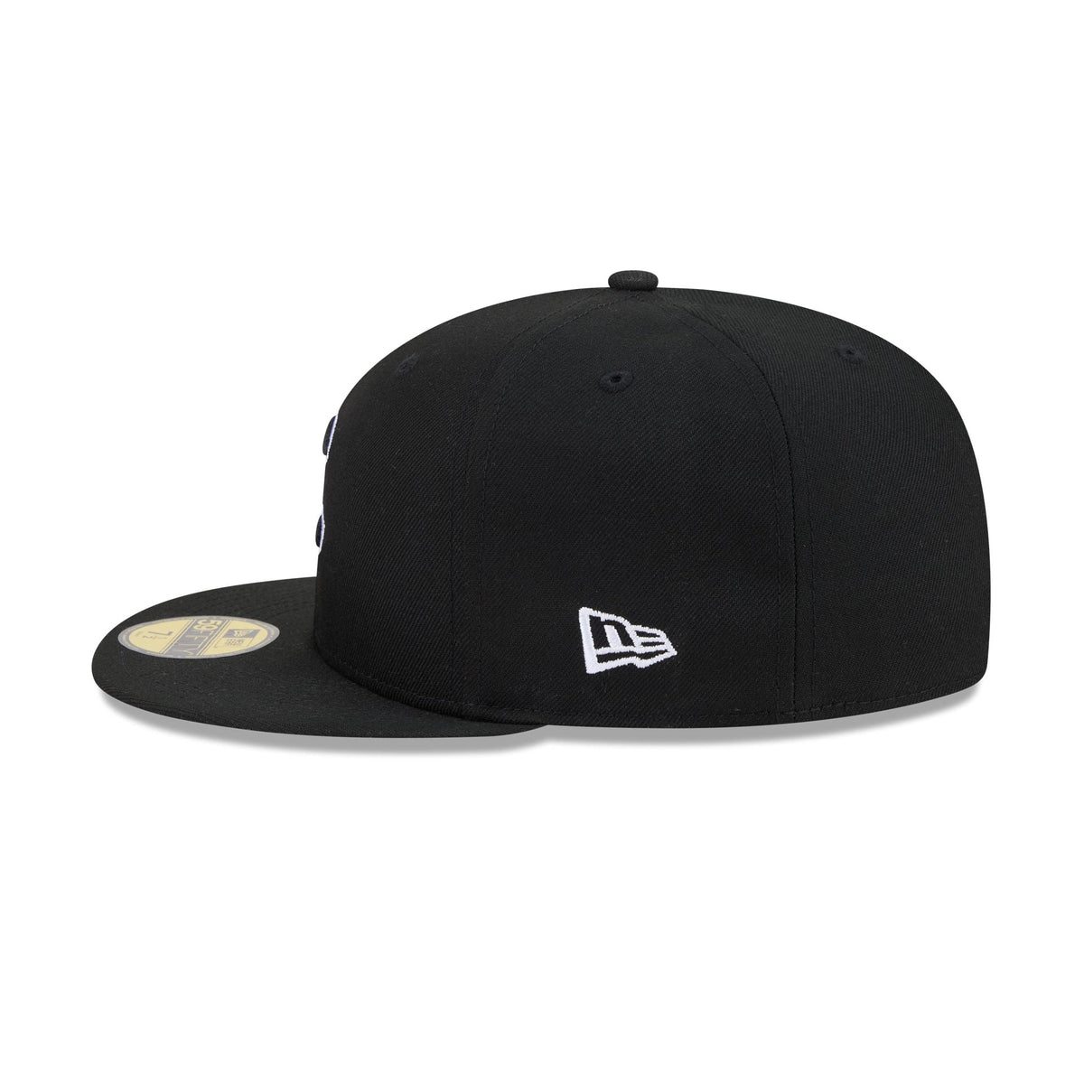 Chicago Cubs Black and White Basic 59FIFTY Fitted Hat - Image 4