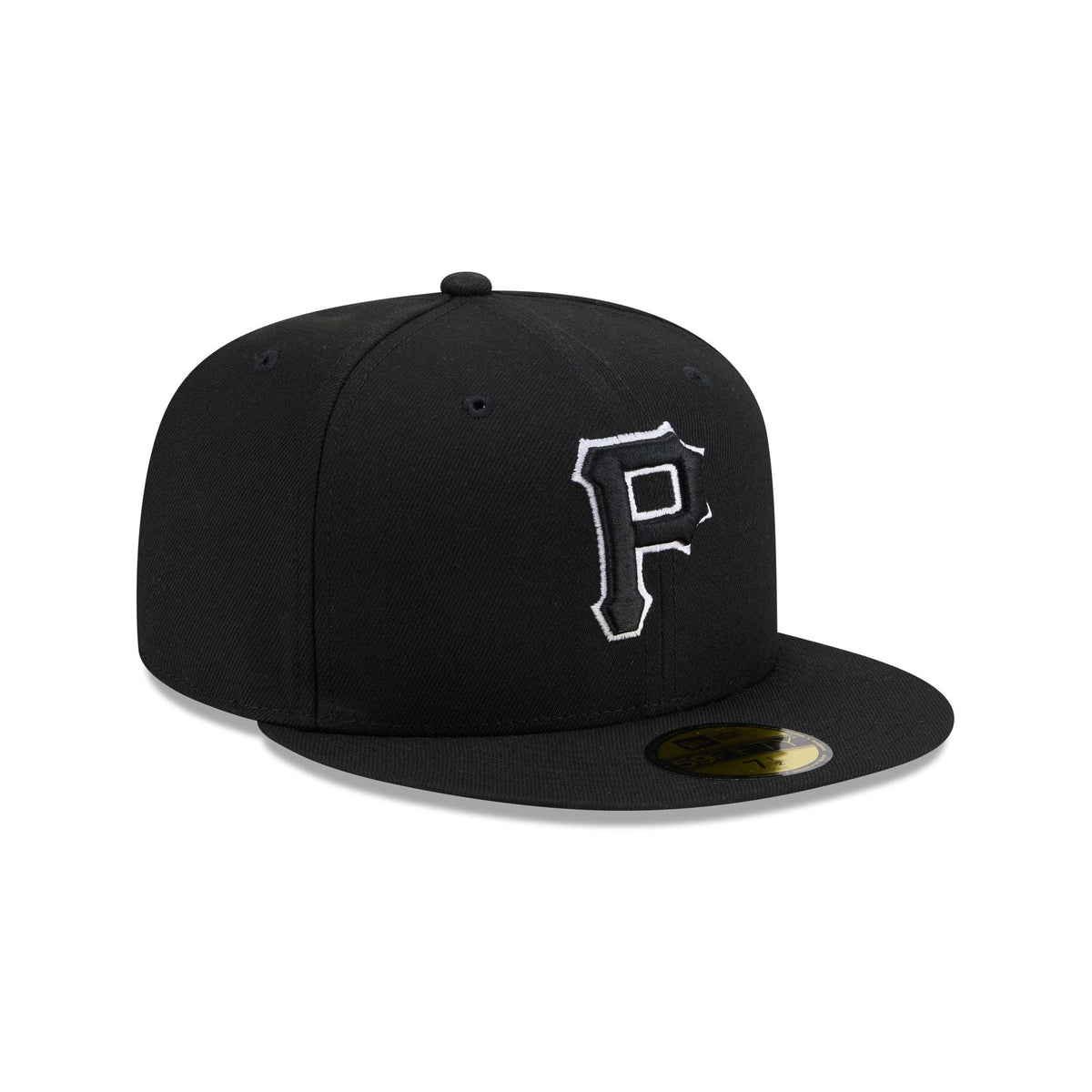 Pittsburgh Pirates Black and White Basic 59FIFTY Fitted Hat - Image 3