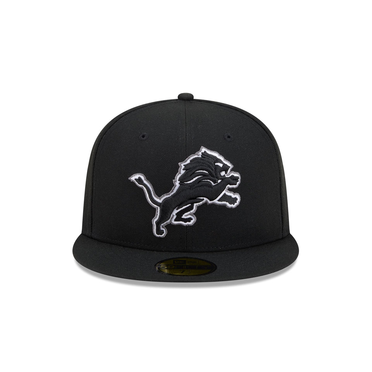 Detroit Lions Black and White Basic 59FIFTY Fitted Hat - Image 2
