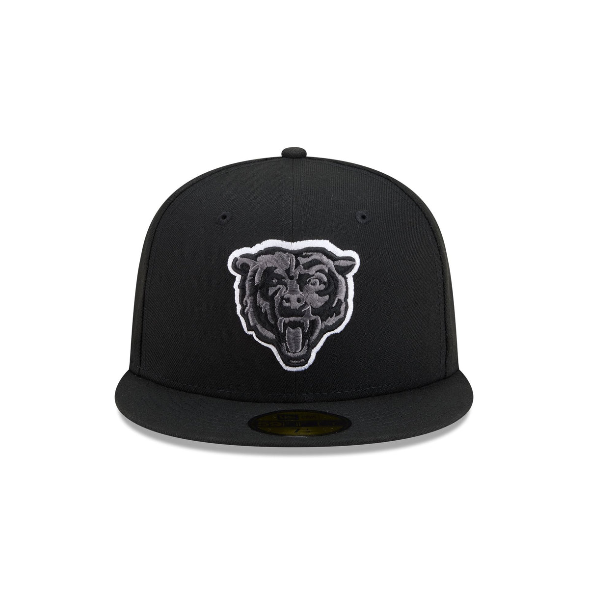 Chicago Bears Black and White Basic 59FIFTY Fitted Hat - Image 2