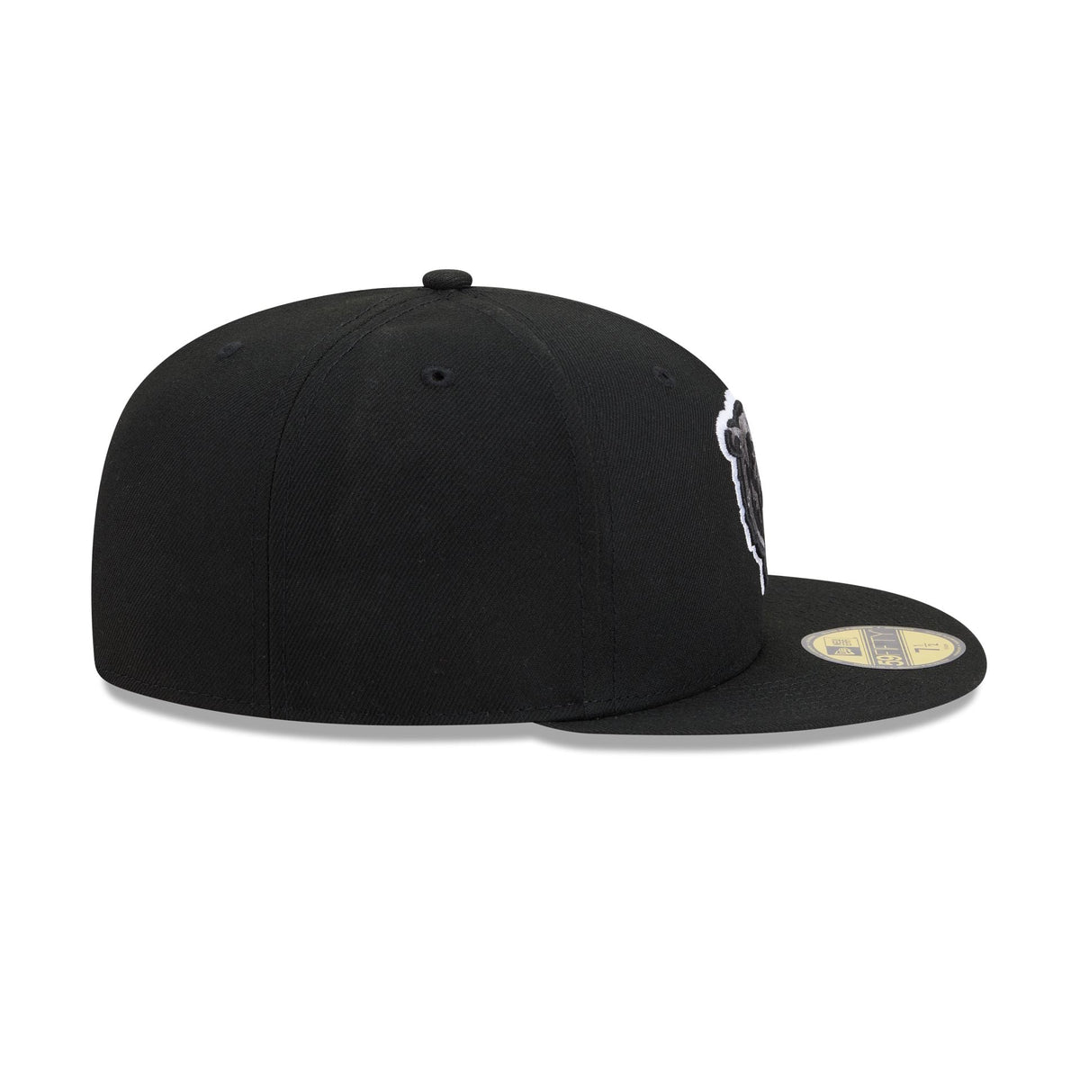 Chicago Bears Black and White Basic 59FIFTY Fitted Hat - Image 5