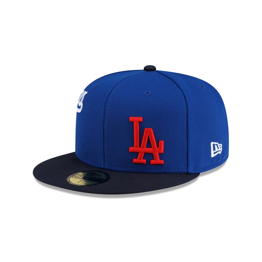Los Angeles Dodgers Premium Multi Logo 59FIFTY Fitted Hat - Image 3