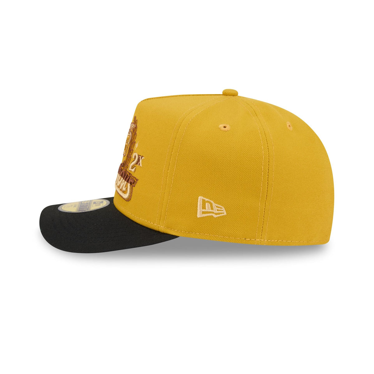 Just Caps Hardwood Classics Trophy Yellow Houston Rockets 59FIFTY A-Frame Fitted Hat - Image 4