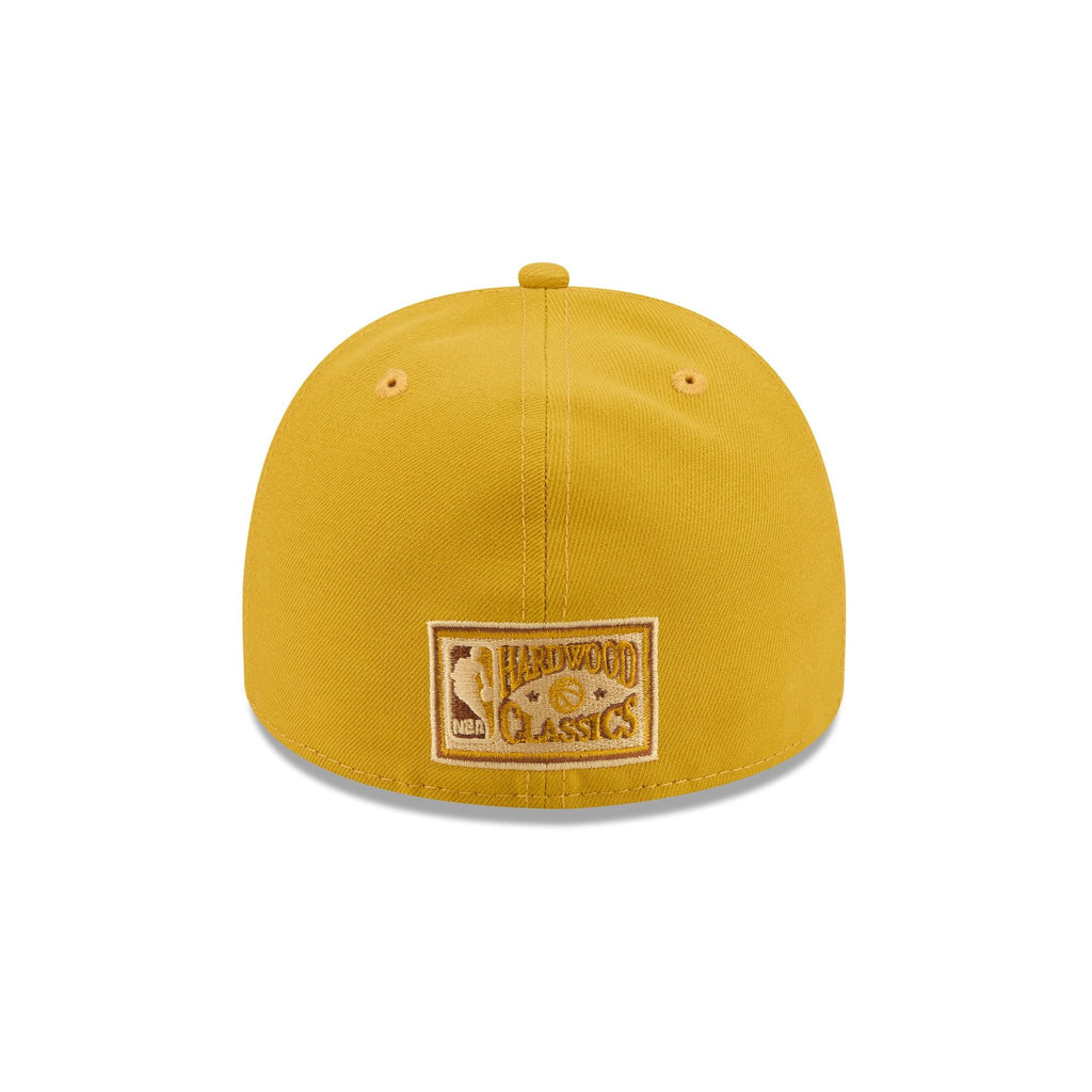 Just Caps Hardwood Classics Trophy Yellow Dallas Mavericks 59FIFTY A-Frame Fitted Hat - Image 6