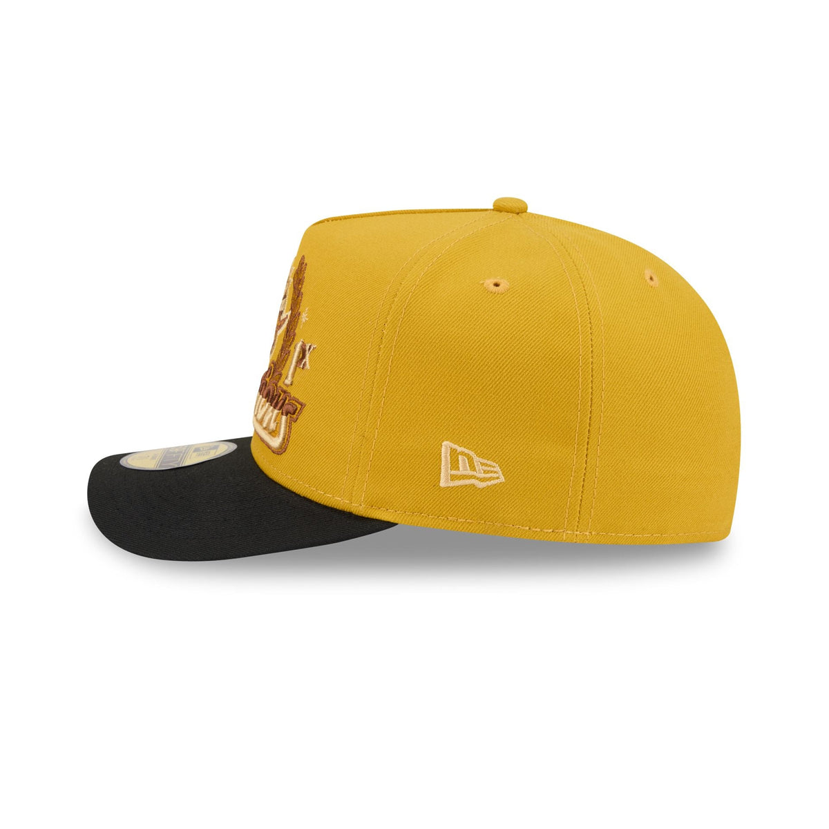 Just Caps Hardwood Classics Trophy Yellow Toronto Raptors 59FIFTY A-Frame Fitted Hat - Image 4