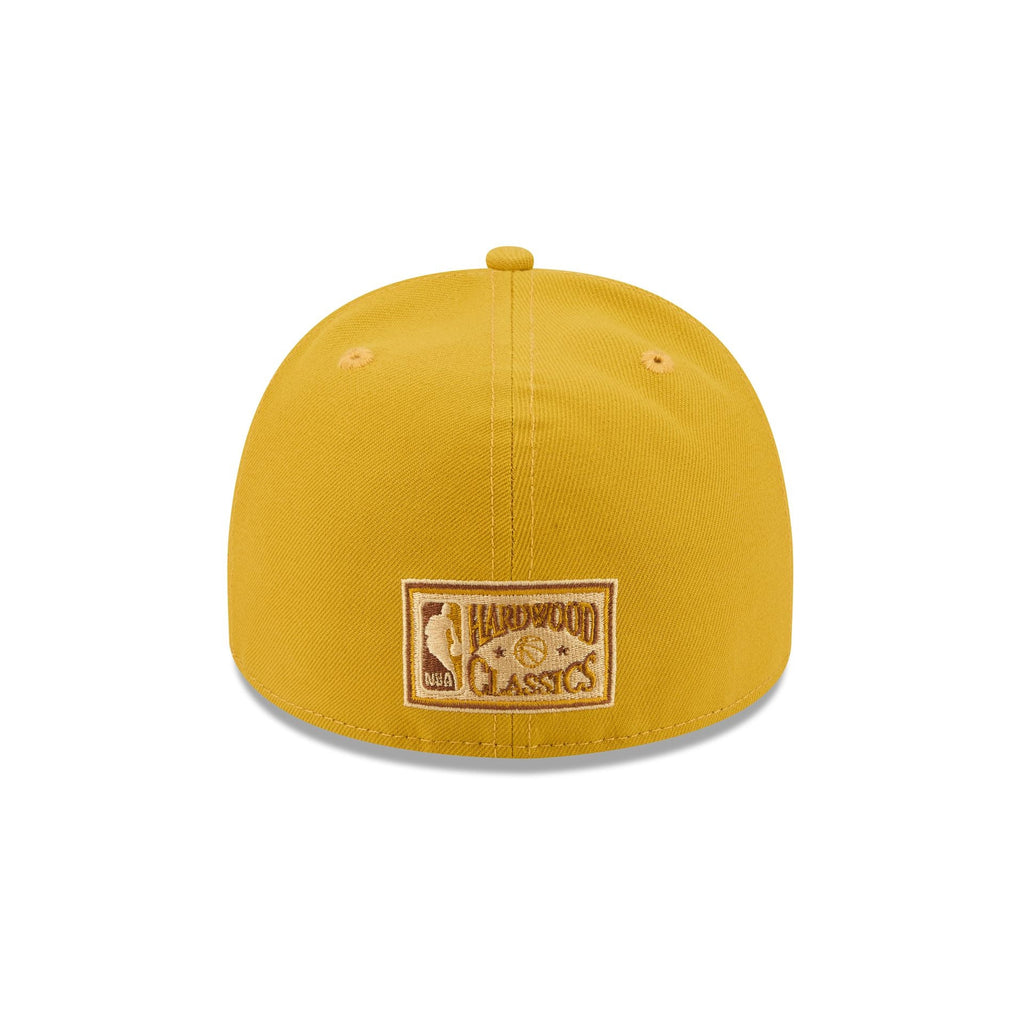 Just Caps Hardwood Classics Trophy Yellow Los Angeles Lakers 59FIFTY A-Frame Fitted Hat - Image 6