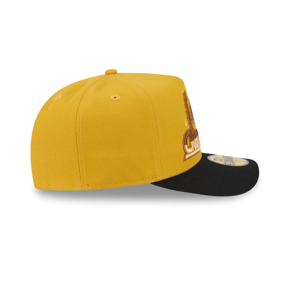 Just Caps Hardwood Classics Trophy Yellow Los Angeles Lakers 59FIFTY A-Frame Fitted Hat - Image 5