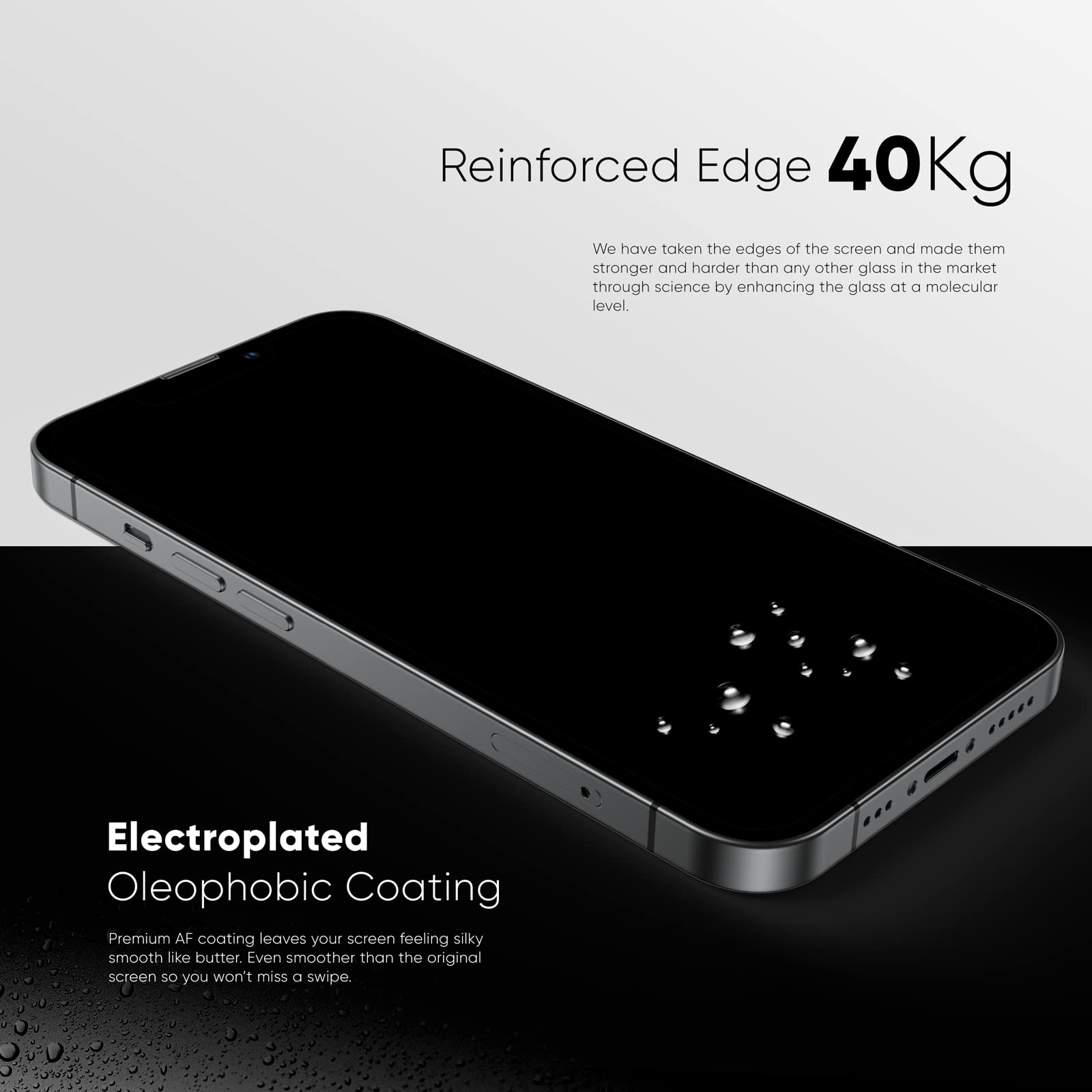 NanoArmour ONETIME PRO Privacy Anti Reflective 3D Infinity Edge – iPhone 16 / 15 Series