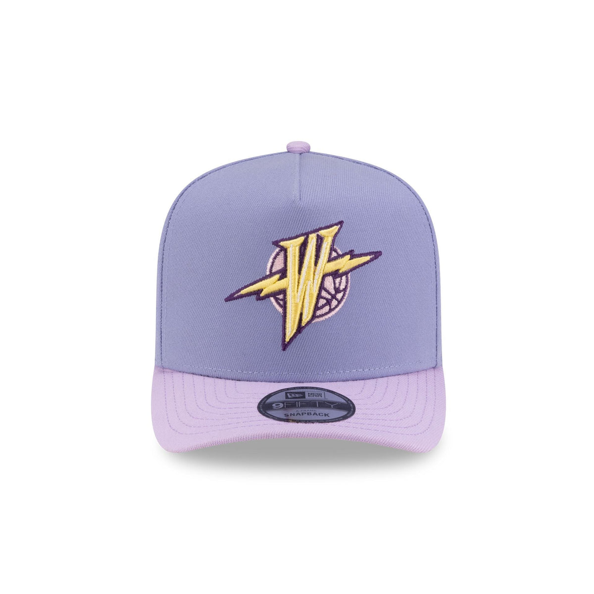 Golden State Warriors Hardwood Classics Lavender Purple 9FIFTY A-Frame Snapback Hat - Image 2