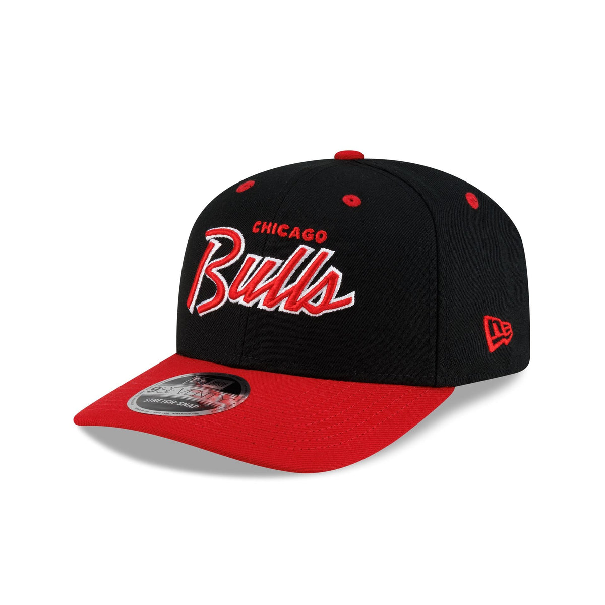 Chicago Bulls Hardwood Classics 90s Script 9SEVENTY Stretch-Snap Hat - Image 3