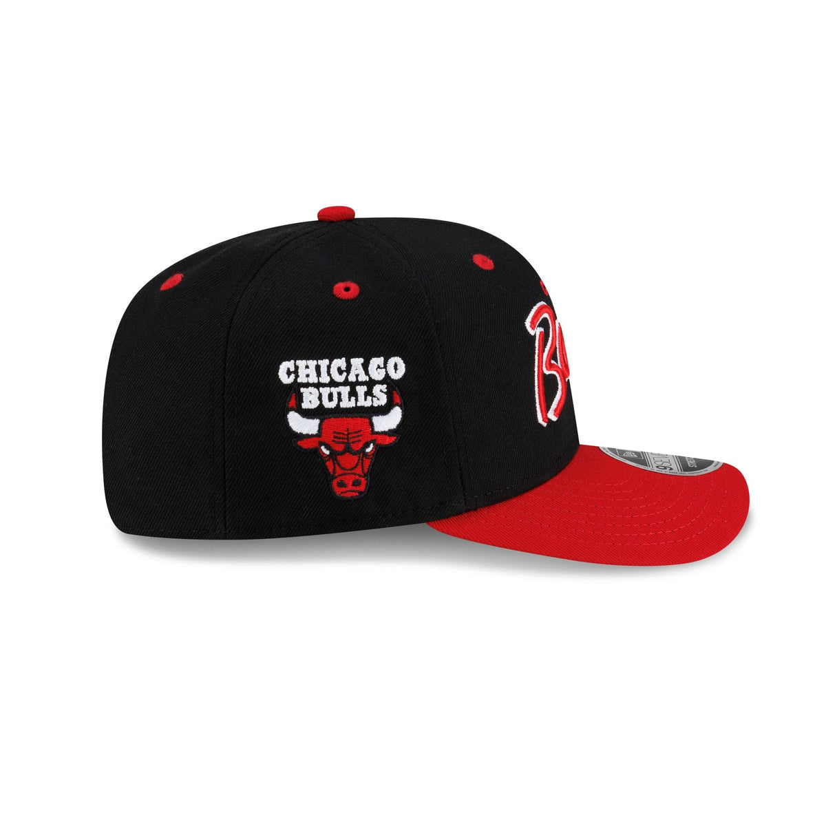 Chicago Bulls Hardwood Classics 90s Script 9SEVENTY Stretch-Snap Hat - Image 4