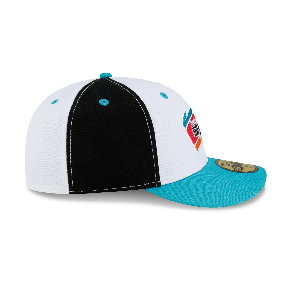 San Antonio Spurs Hardwood Classics 90s White 59FIFTY Fitted Hat - Image 5