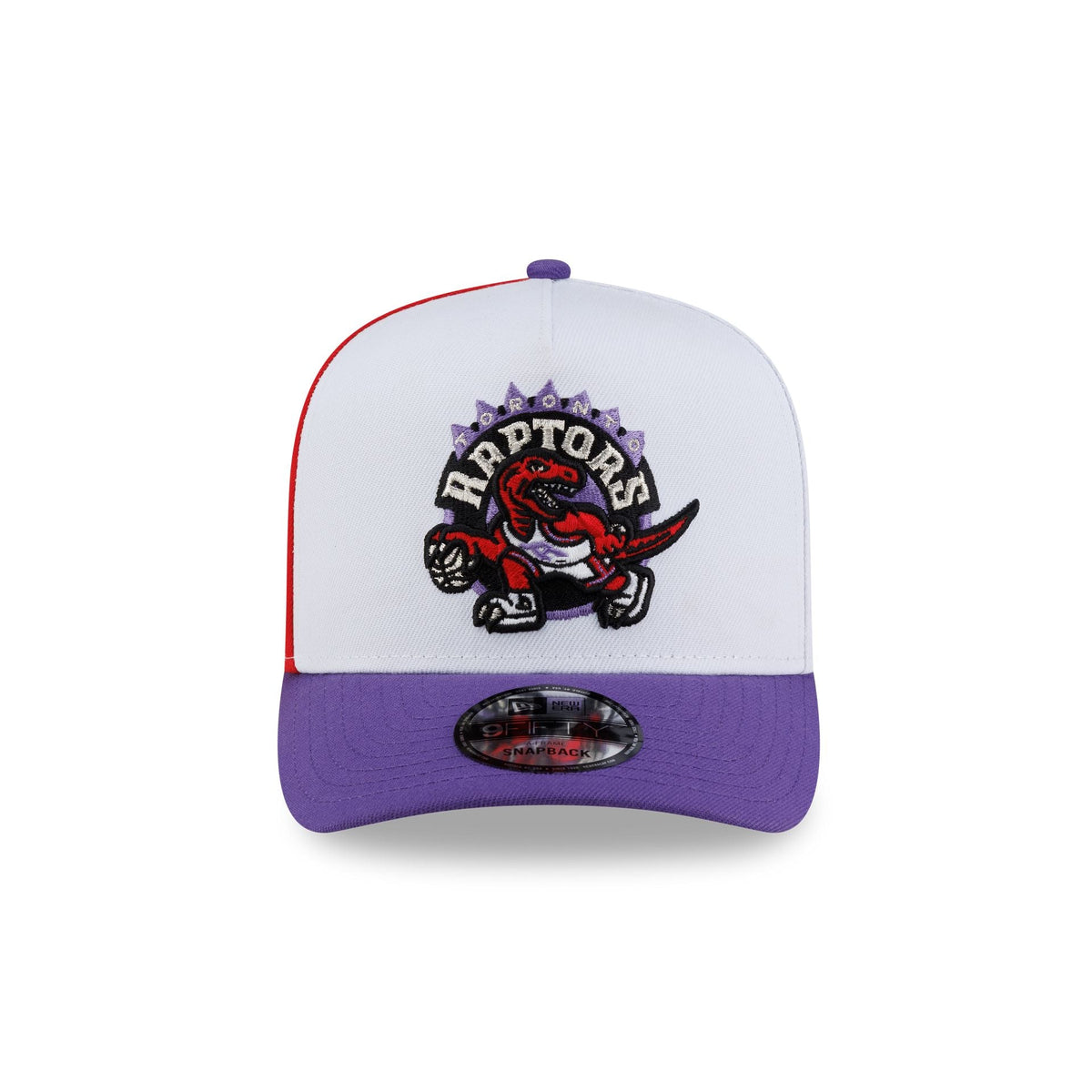 Toronto Raptors Hardwood Classics 90s Panel 9FIFTY A-Frame Snapback Hat - Image 2