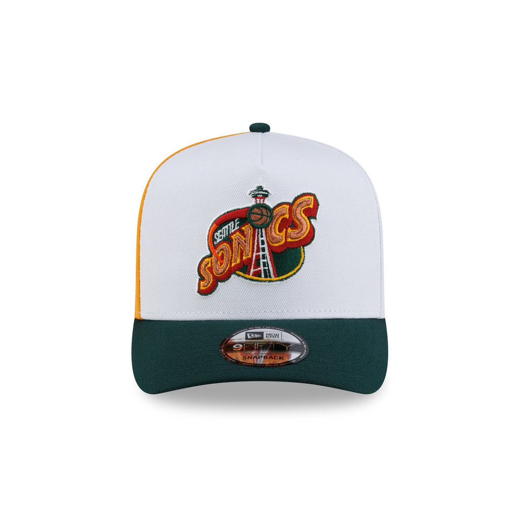 Seattle Supersonics Hardwood Classics 90s Panel 9FIFTY A-Frame Snapback Hat - Image 2