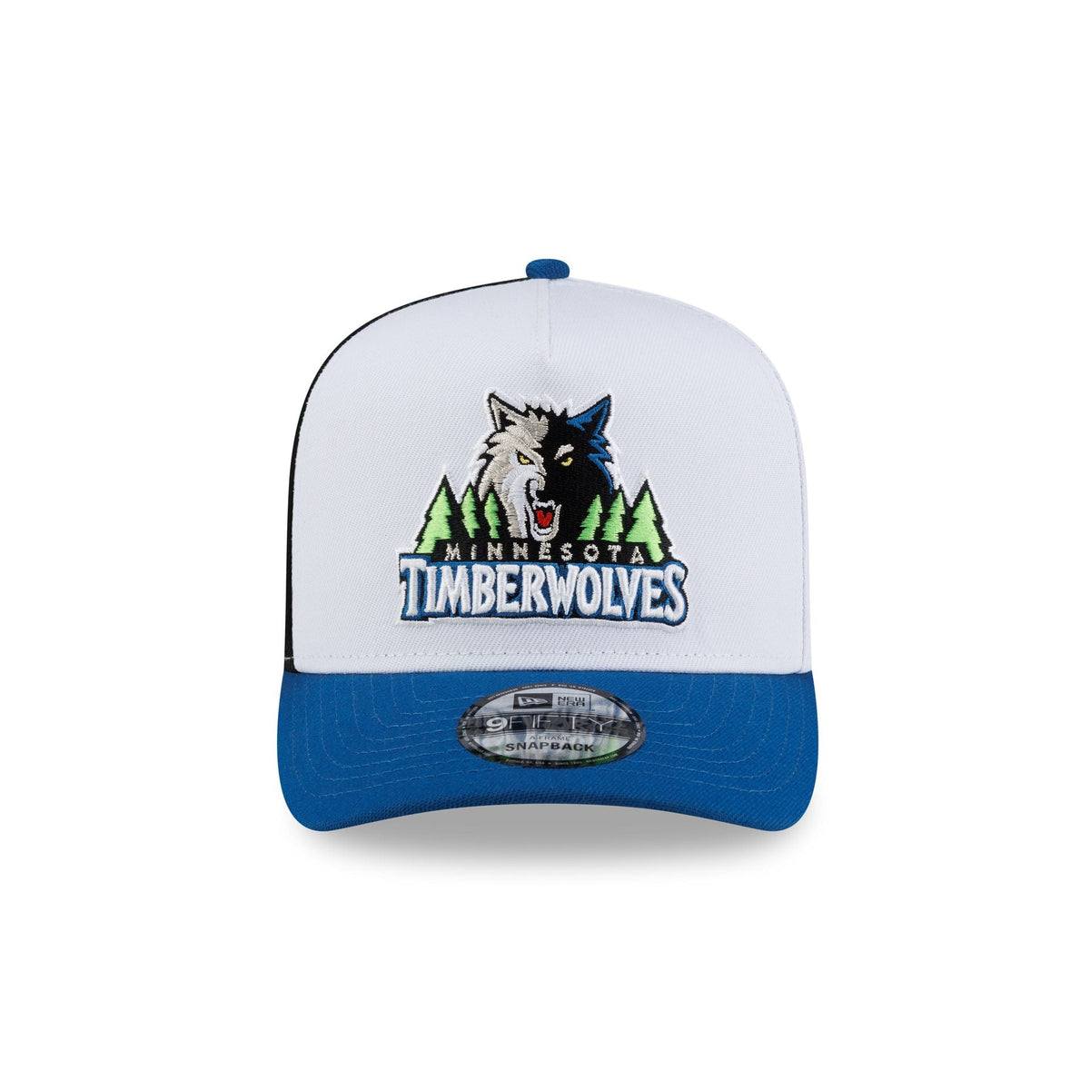 Minnesota Timberwolves Hardwood Classics 90s Panel 9FIFTY A-Frame Snapback Hat - Image 2