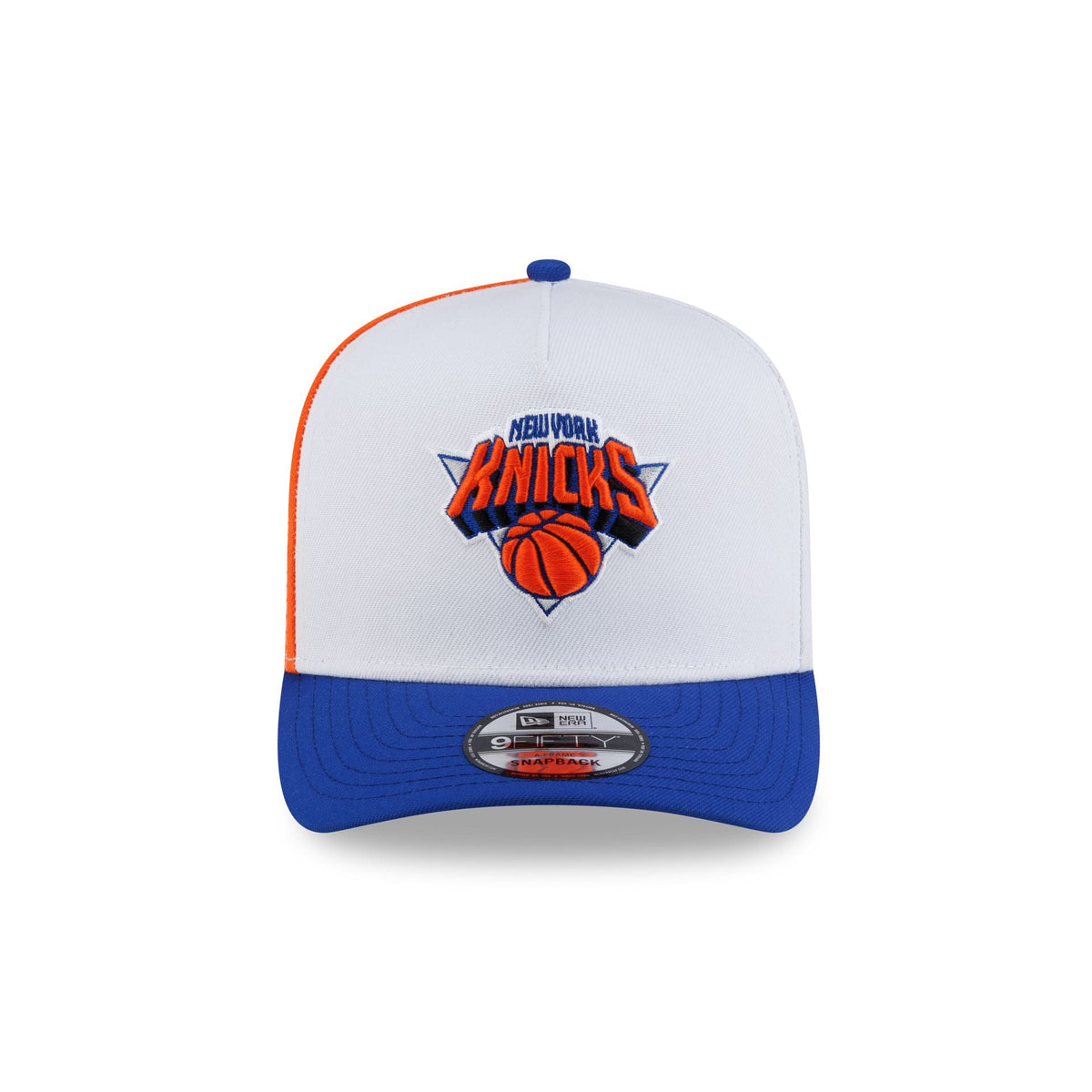 New York Knicks Hardwood Classics 90s Panel 9FIFTY A-Frame Snapback Hat - Image 2