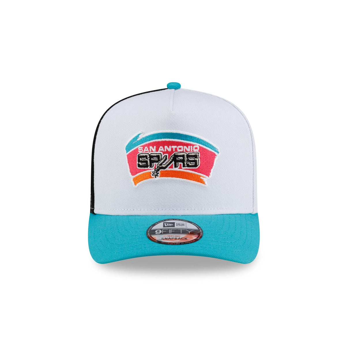 San Antonio Spurs Hardwood Classics 90s Panel 9FIFTY A-Frame Snapback Hat - Image 2