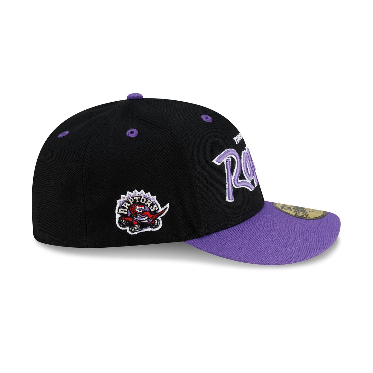 Toronto Raptors Hardwood Classics 90s Script 59FIFTY Fitted Hat - Image 4