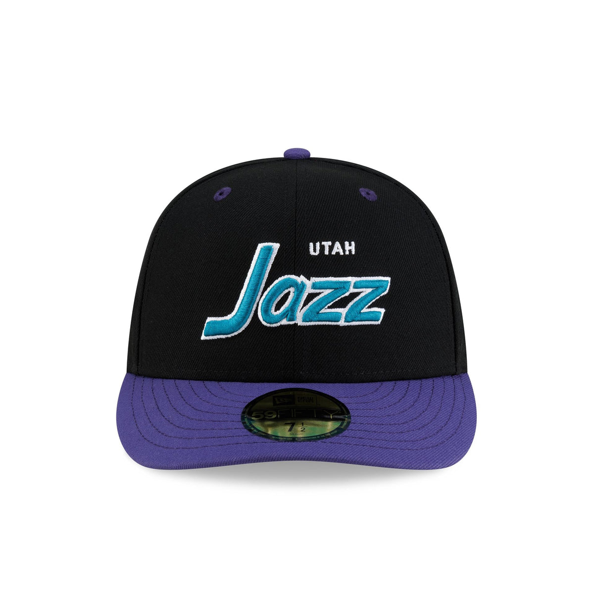 Utah Jazz Hardwood Classics 90s Script 59FIFTY Fitted Hat - Image 2