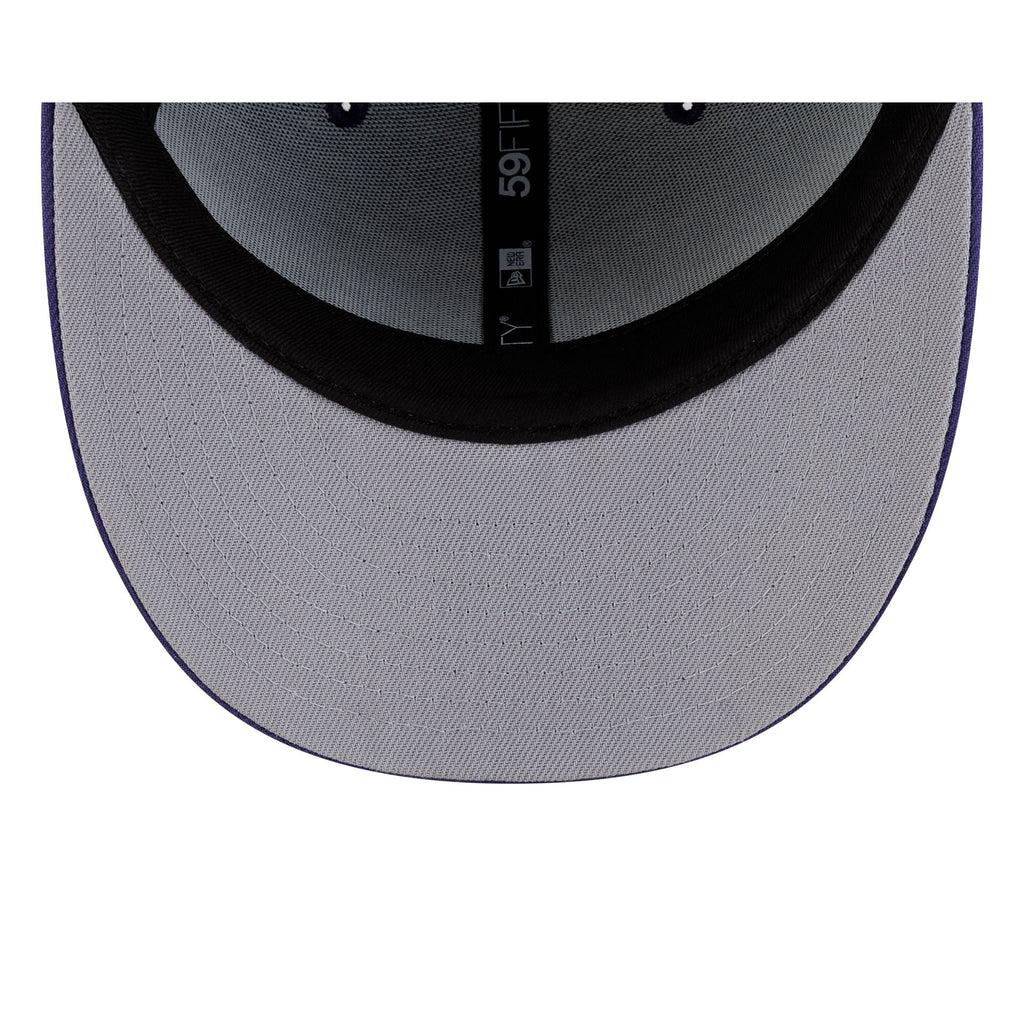 Utah Jazz Hardwood Classics 90s Script 59FIFTY Fitted Hat - Image 7