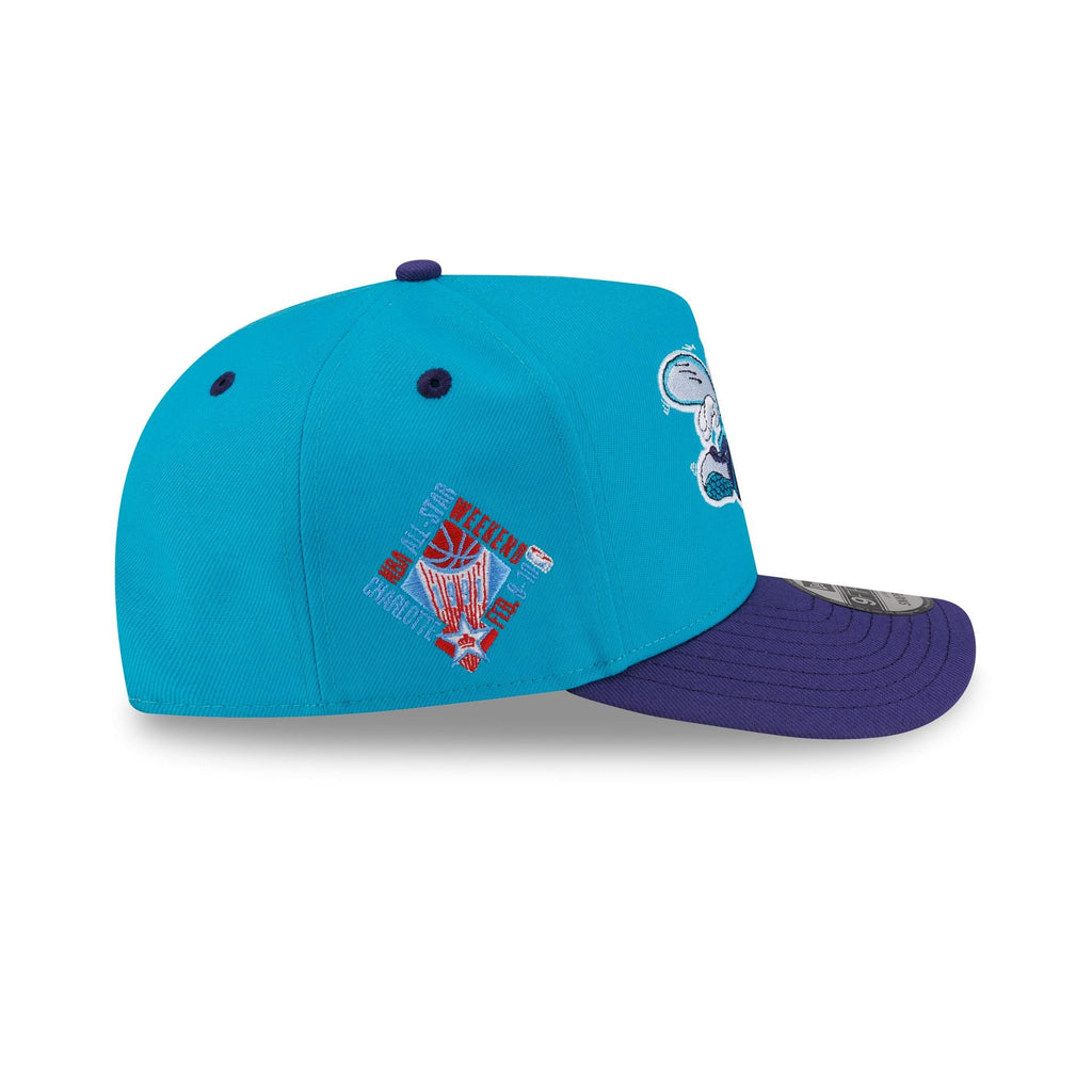 Charlotte Hornets Hardwood Classics 90s All-Star Weekend 9FIFTY A-Frame Snapback Hat - Image 4