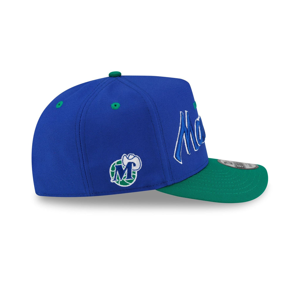 Dallas Mavericks Hardwood Classics 90s Script 9FIFTY A-Frame Snapback Hat - Image 4