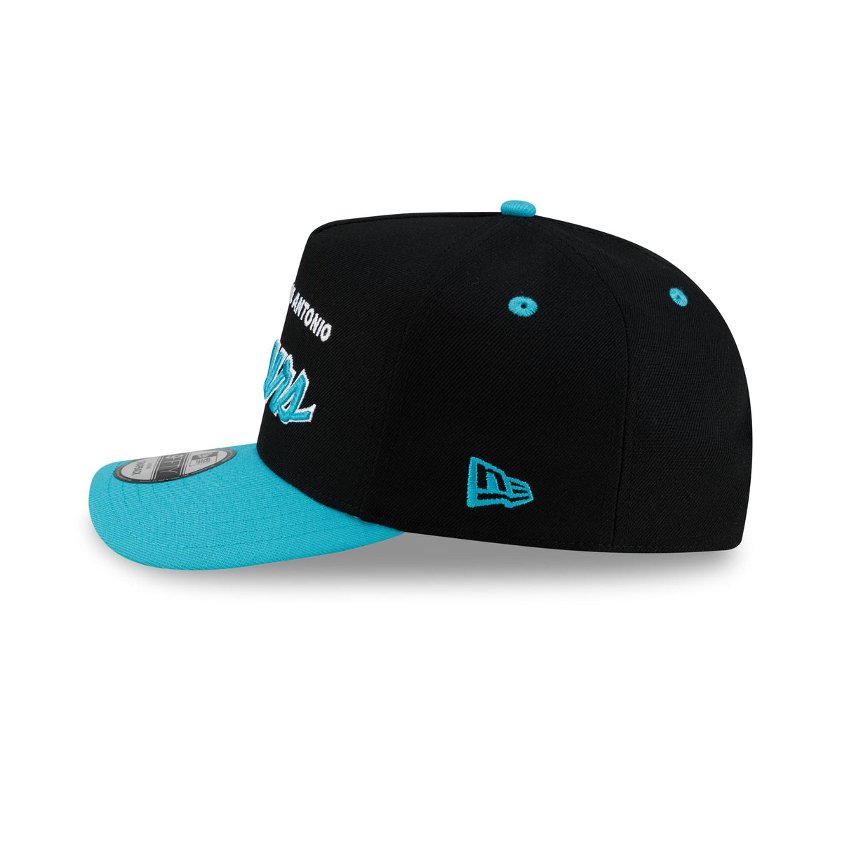 San Antonio Spurs Hardwood Classics 90s Script 9FIFTY A-Frame Snapback Hat - Image 5