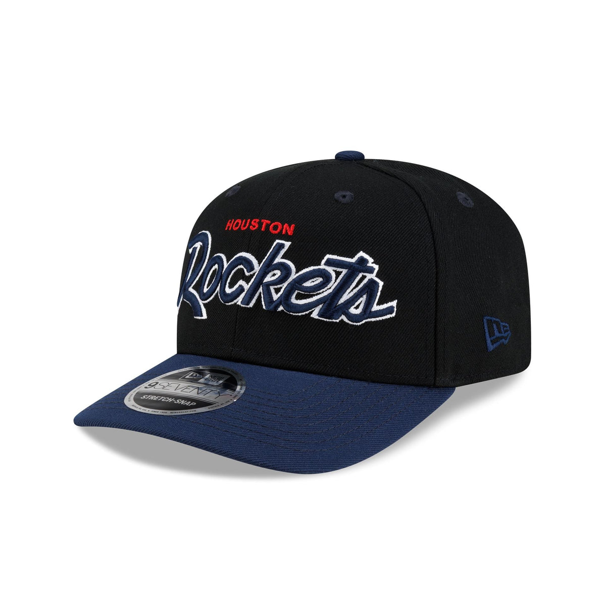 Houston Rockets Hardwood Classics 90s Script 9SEVENTY Stretch-Snap Hat - Image 3