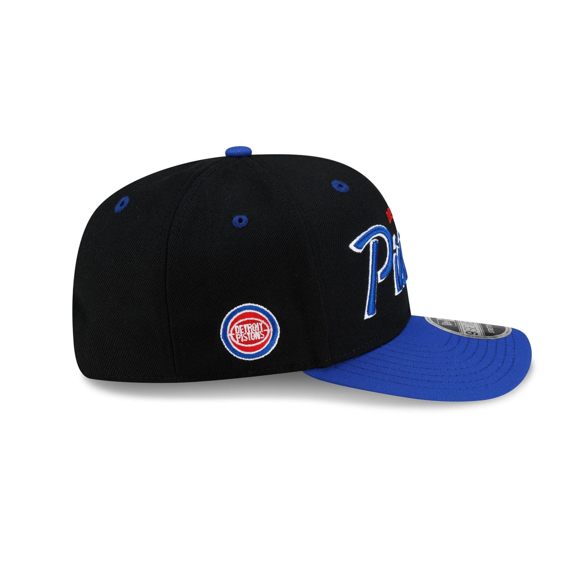 Detroit Pistons Hardwood Classics 90s Script 9SEVENTY Stretch-Snap Hat - Image 4